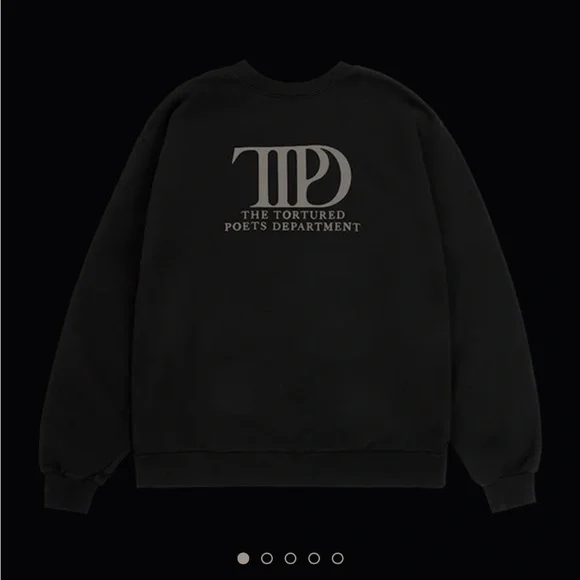 NEW Taylor Swift The Tortured Poets Department black crewneck - Picture 2 of 5